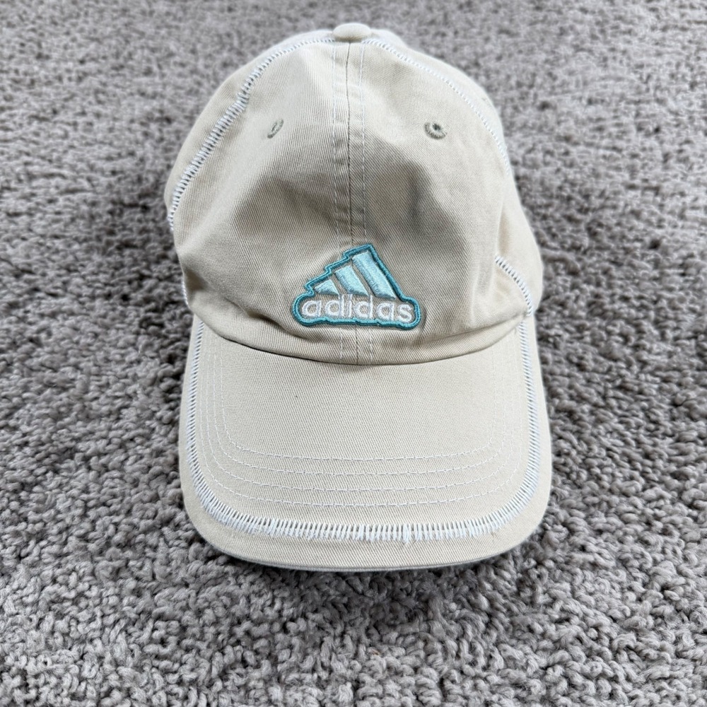 Adidas Beige One Size Fits All Baseball Cap snapback hat athletic athleisure gym